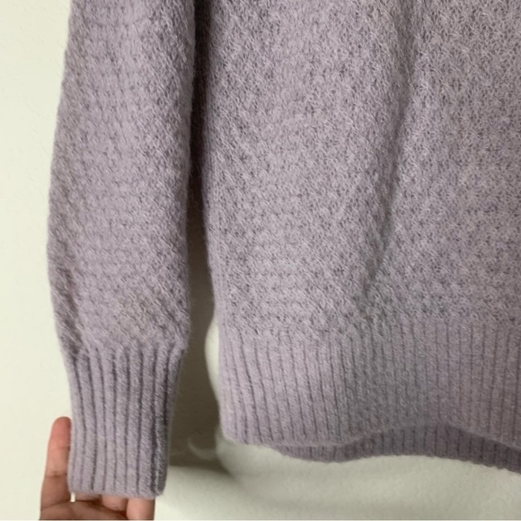 Everlane womens purple alpaca Crewneck knit sweatshirt M NEW - Picture 3 of 8